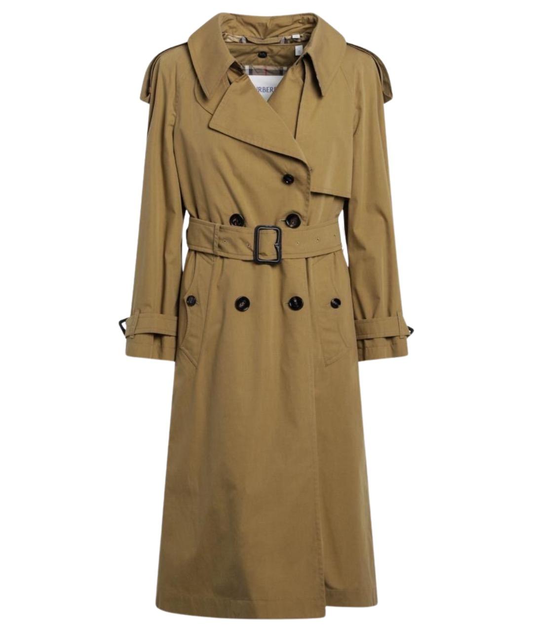BURBERRY Коричневый хлопковый тренч/плащ, фото 1