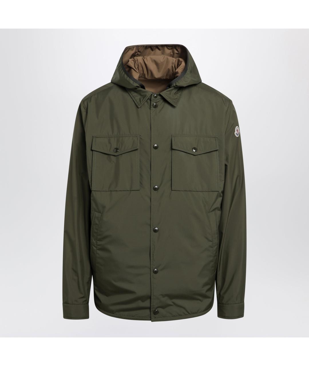MONCLER Зеленая полиамидовая куртка, фото 3