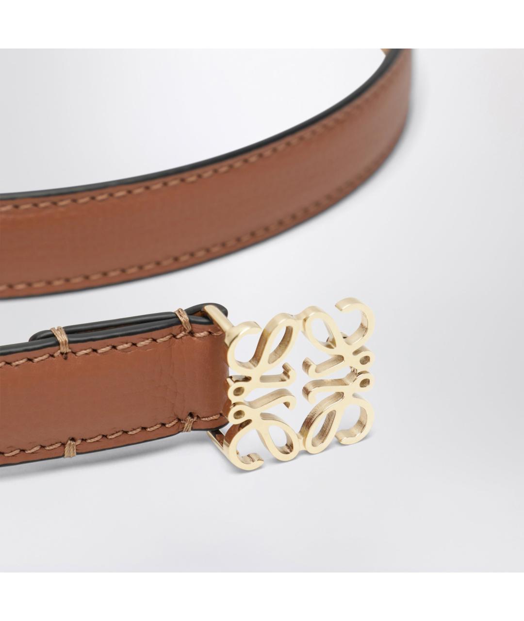 LOEWE Коричневый кожаный ремень, фото 2