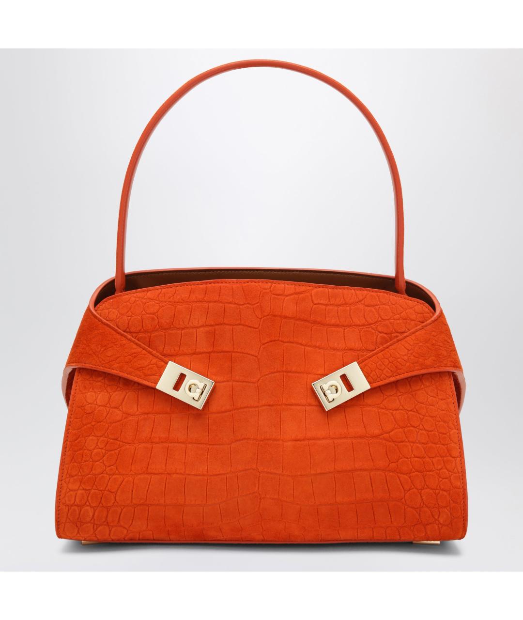 FERRAGAMO Оранжевая сумка с короткими ручками, фото 3