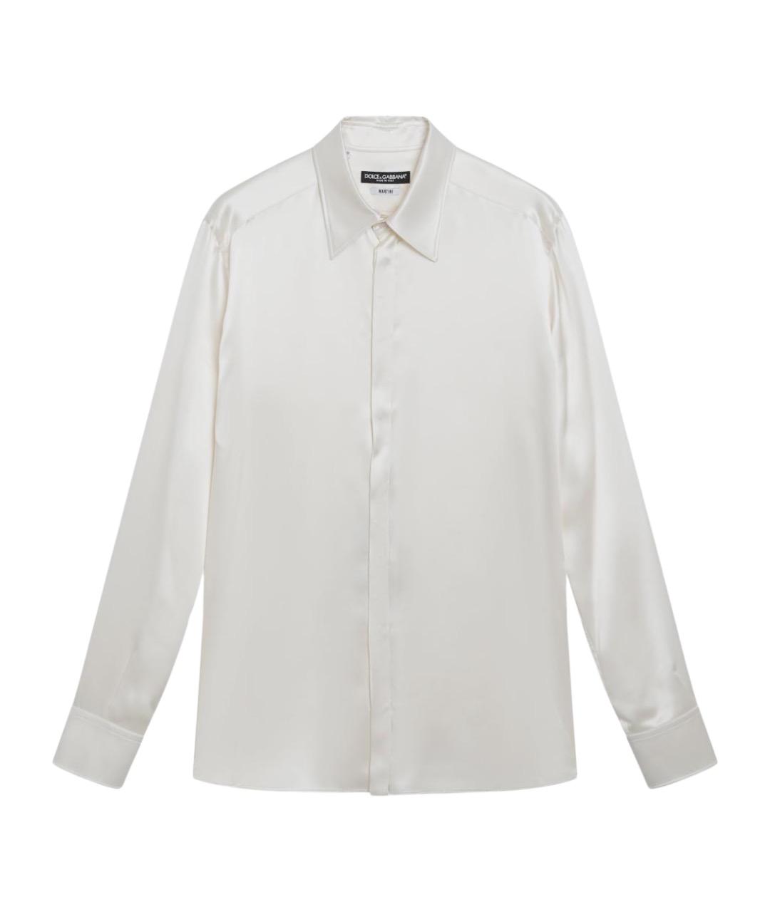 DOLCE&GABBANA Белая шелковая кэжуал рубашка, фото 1