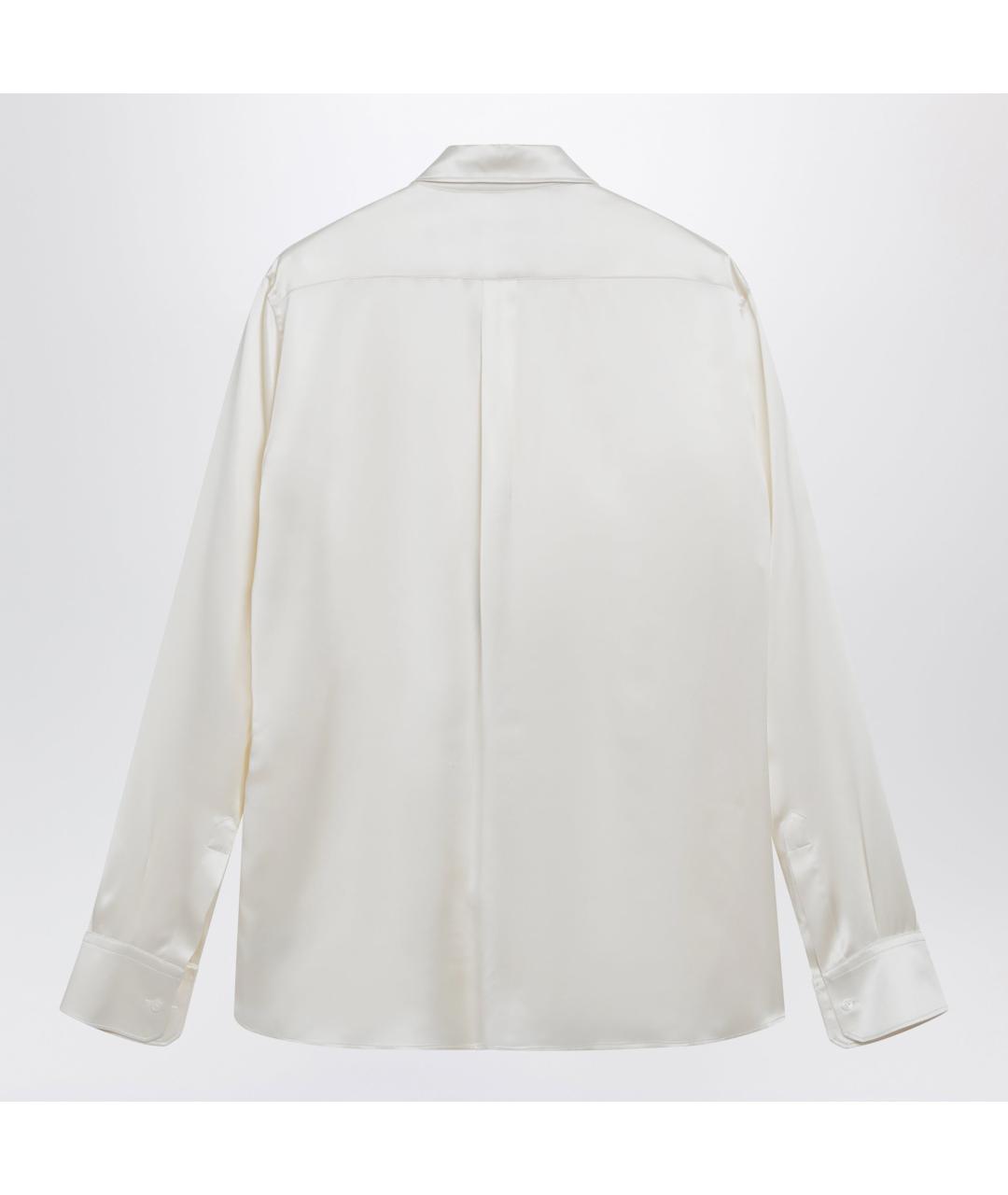 DOLCE&GABBANA Белая шелковая кэжуал рубашка, фото 2