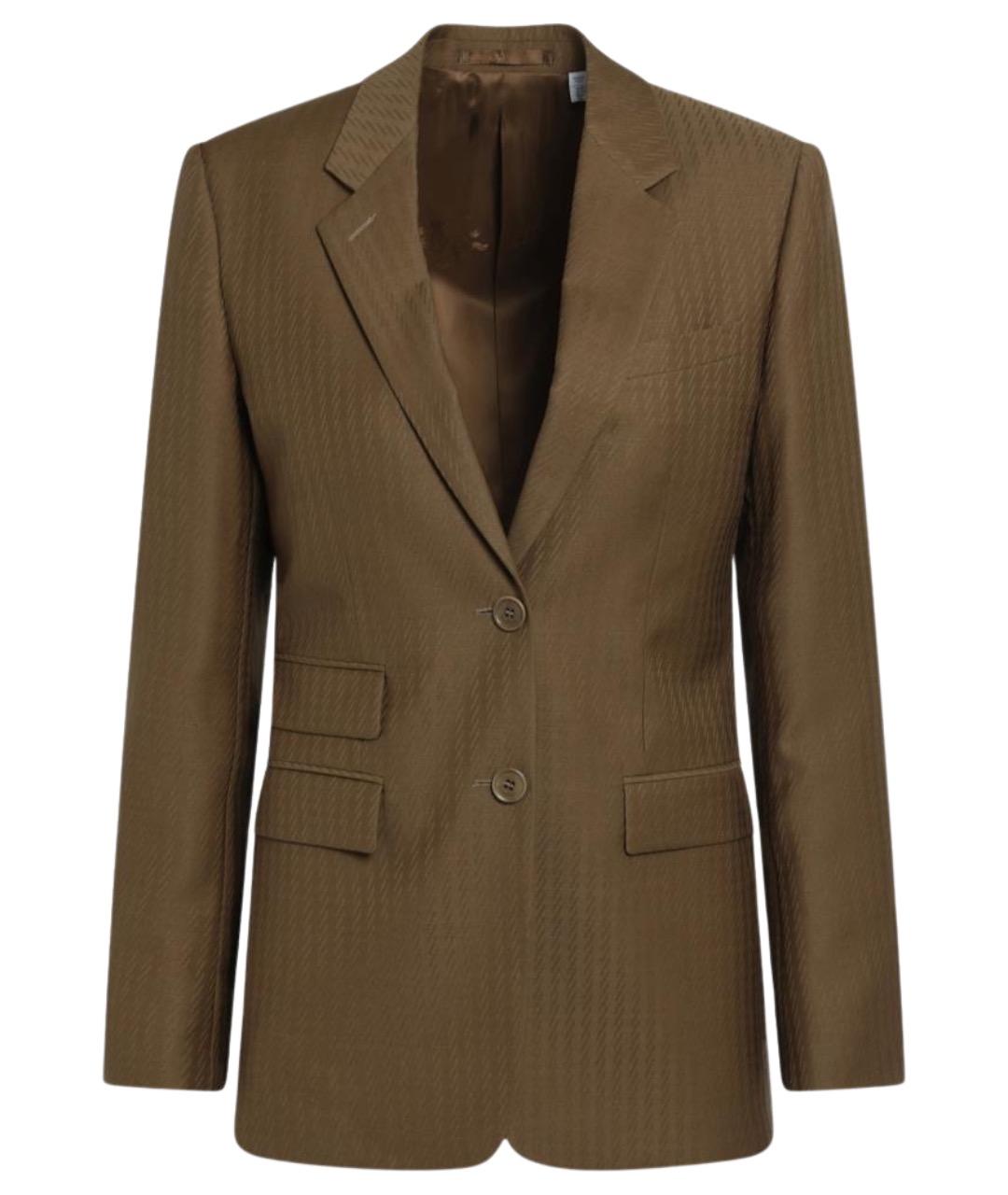 BURBERRY Коричневый шерстяной жакет/пиджак, фото 1