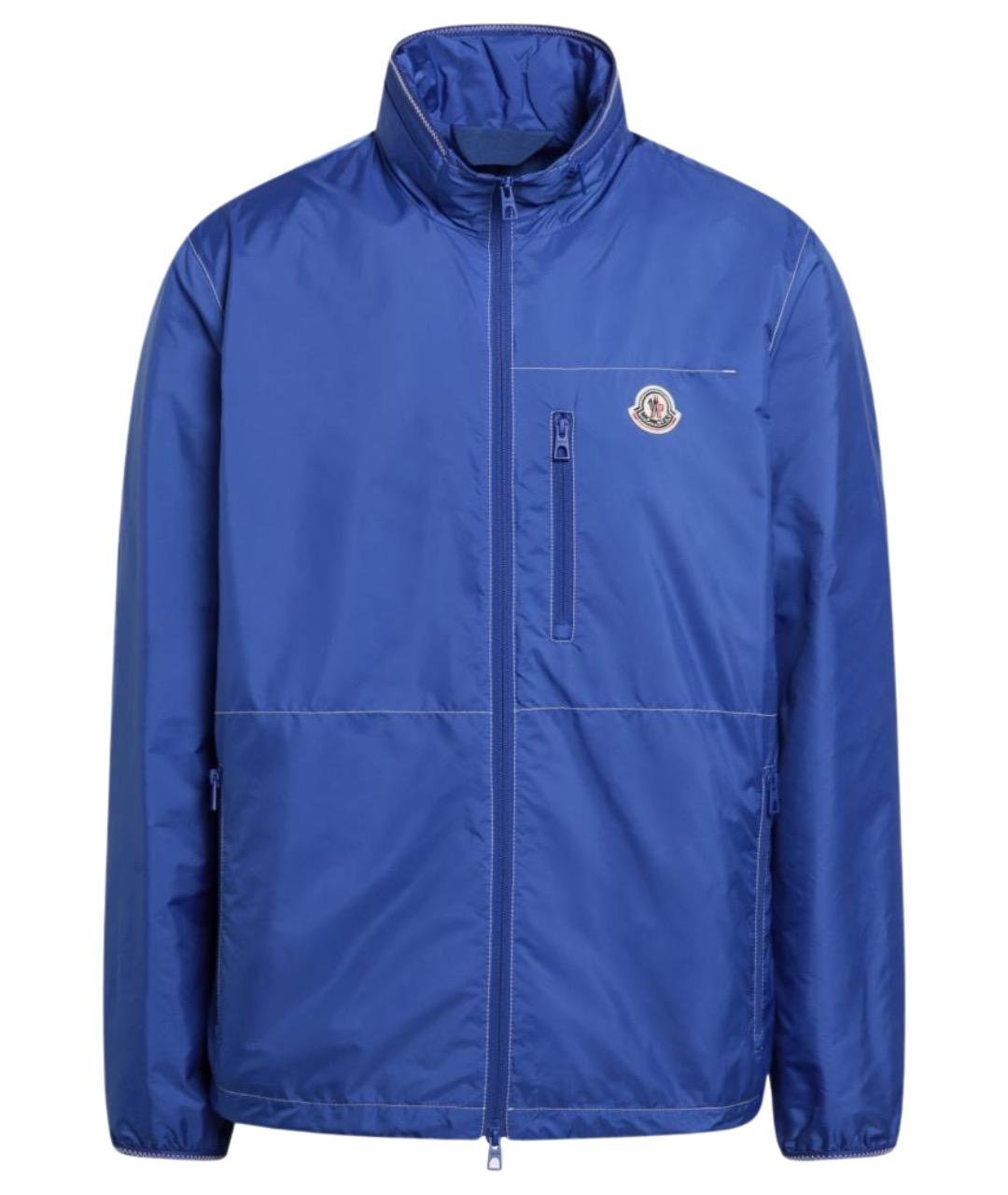 MONCLER Синяя полиамидовая куртка, фото 1