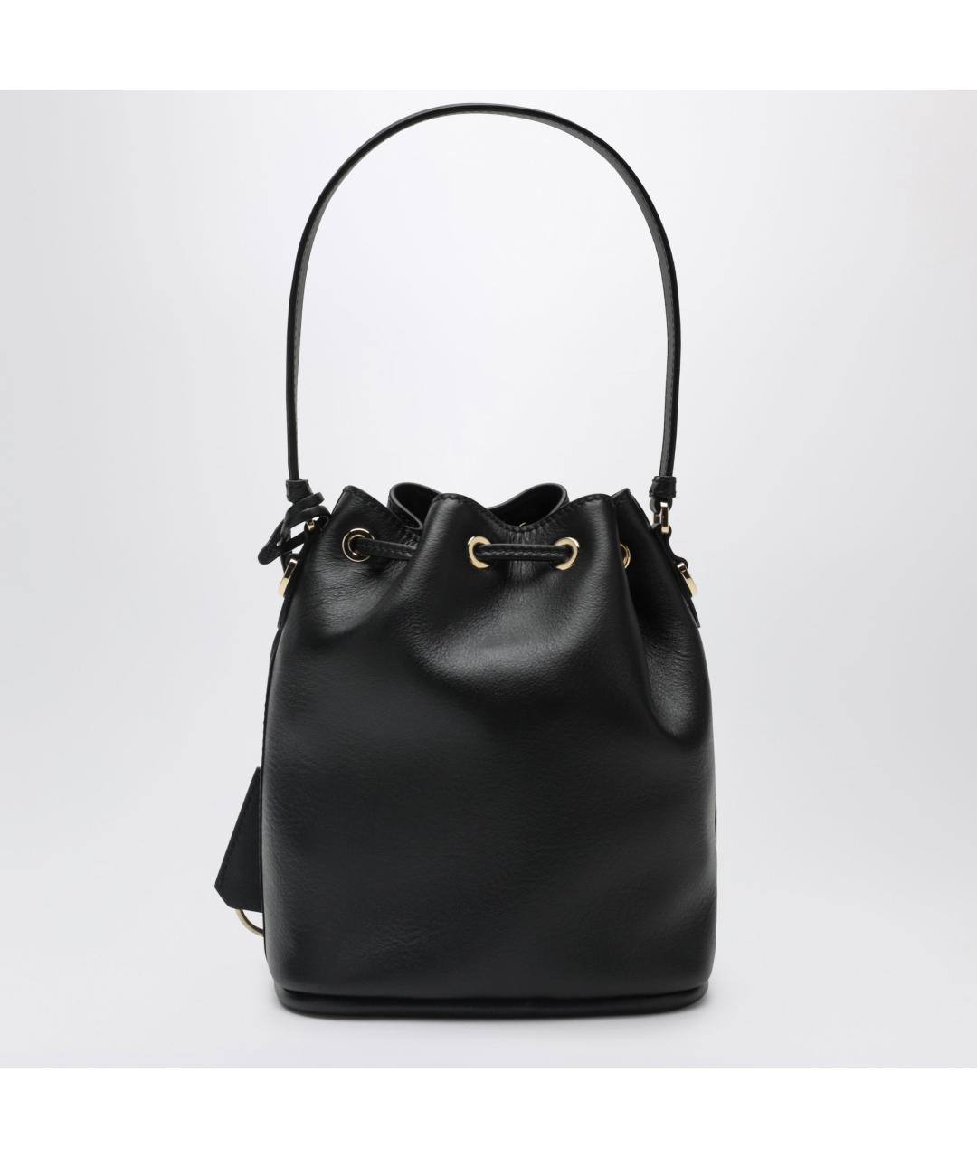 PRADA Черная кожаная сумка с короткими ручками, фото 2