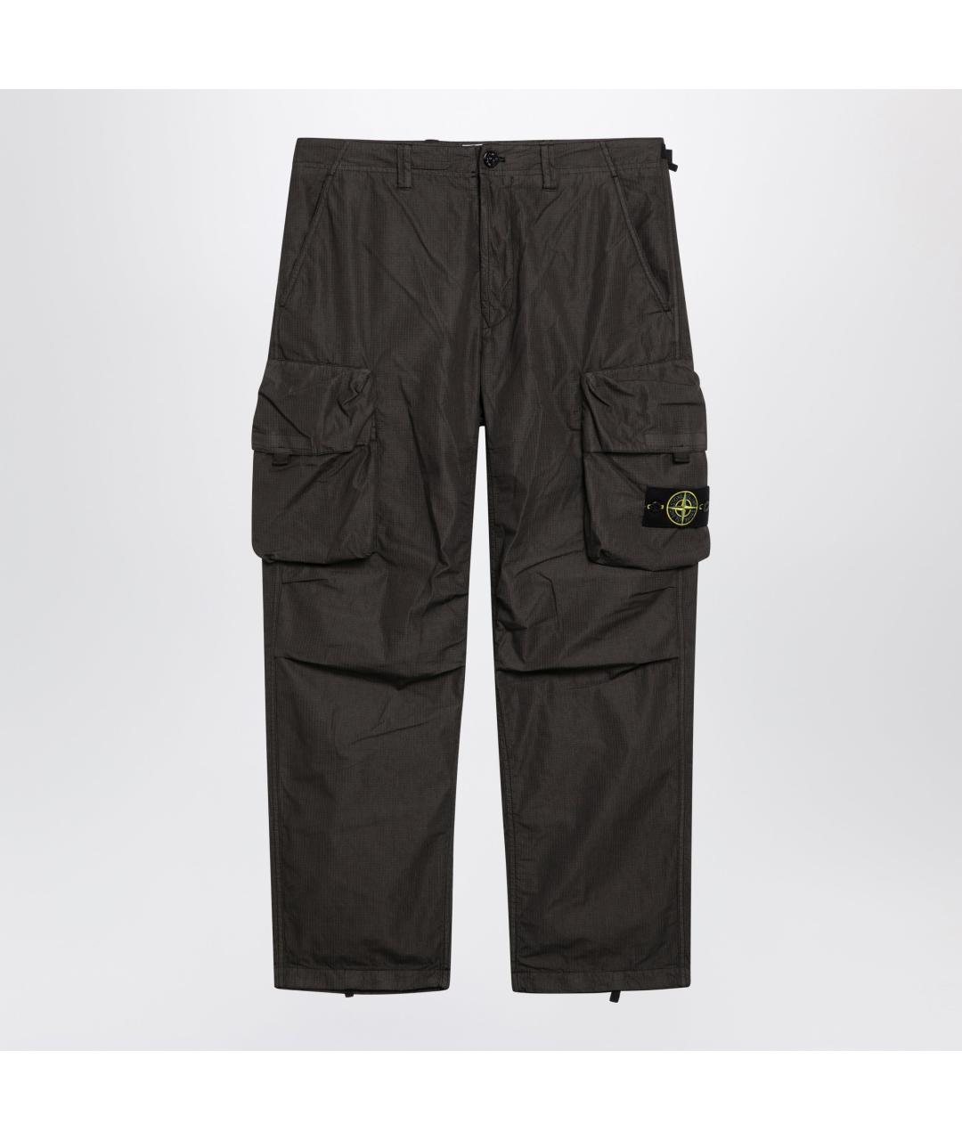 STONE ISLAND Серые повседневные брюки, фото 3