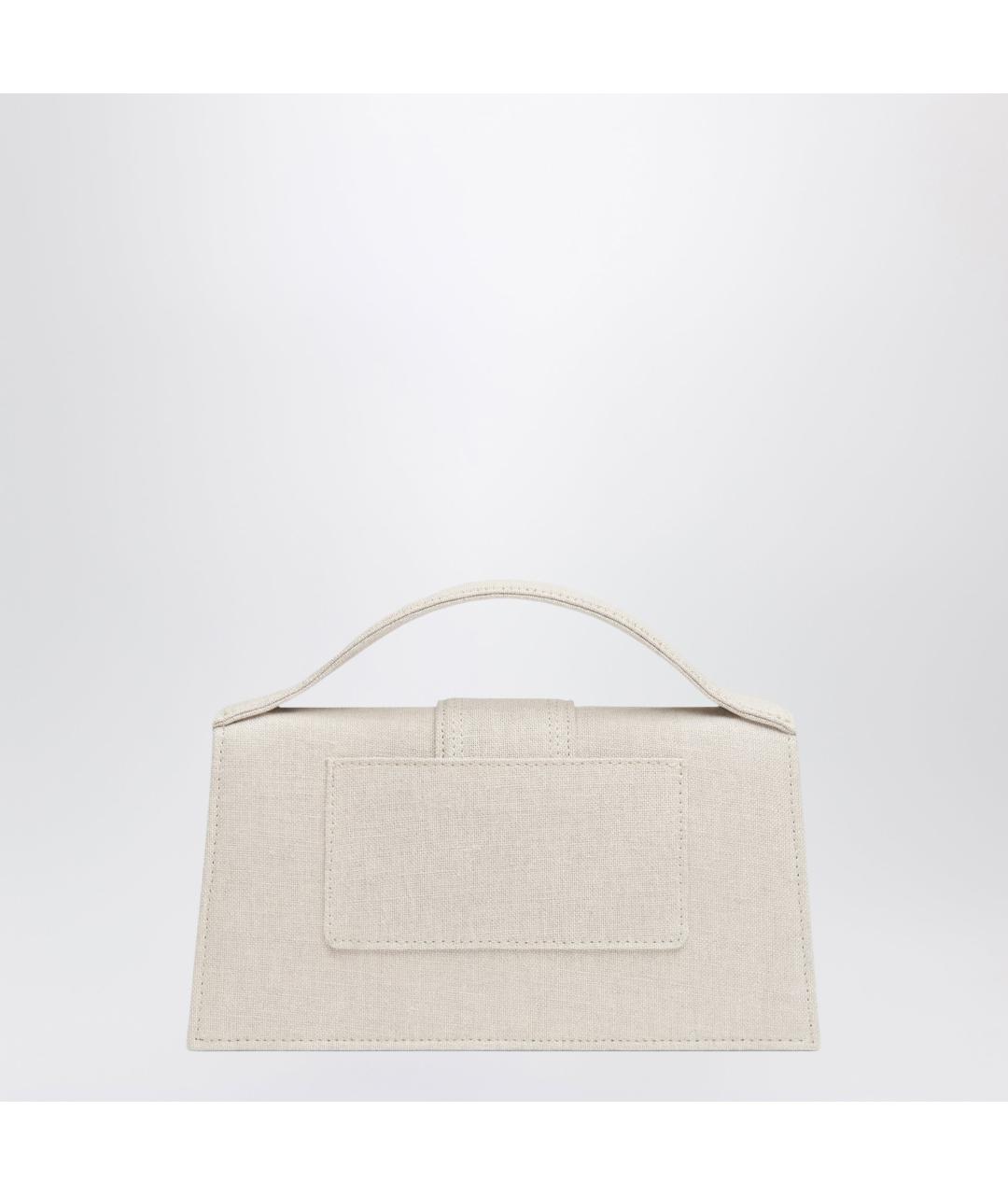 JACQUEMUS Бежевая хлопковая сумка с короткими ручками, фото 2