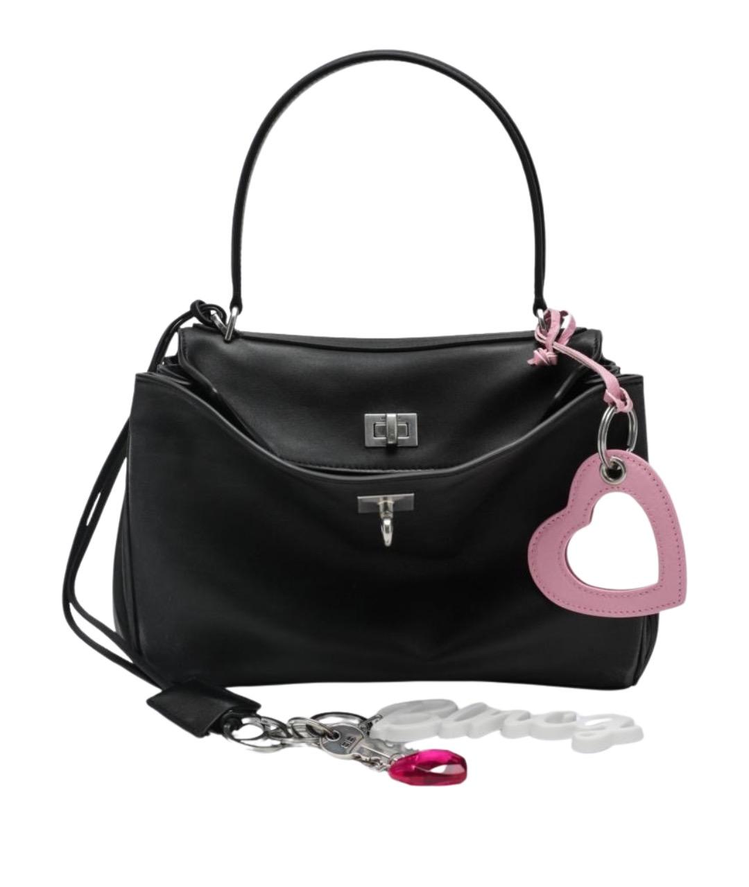 BALENCIAGA Черная кожаная сумка через плечо, фото 1