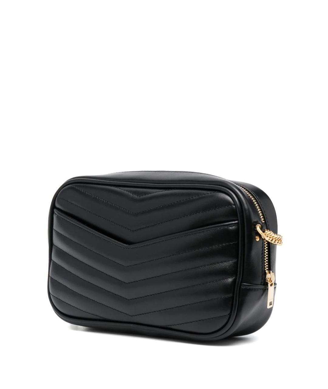 SAINT LAURENT Черная кожаная сумка через плечо, фото 4