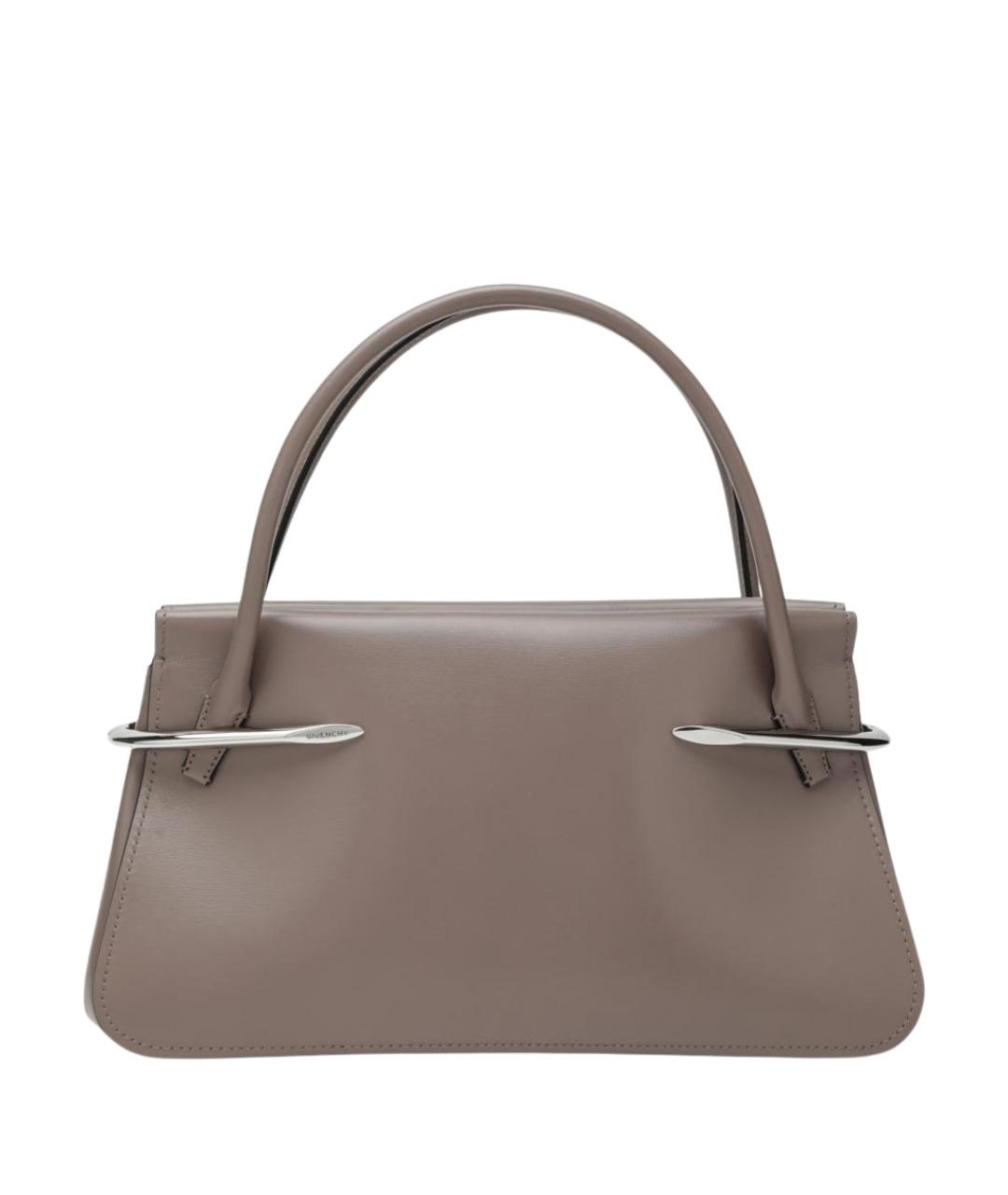 GIVENCHY Серая кожаная сумка с короткими ручками, фото 1