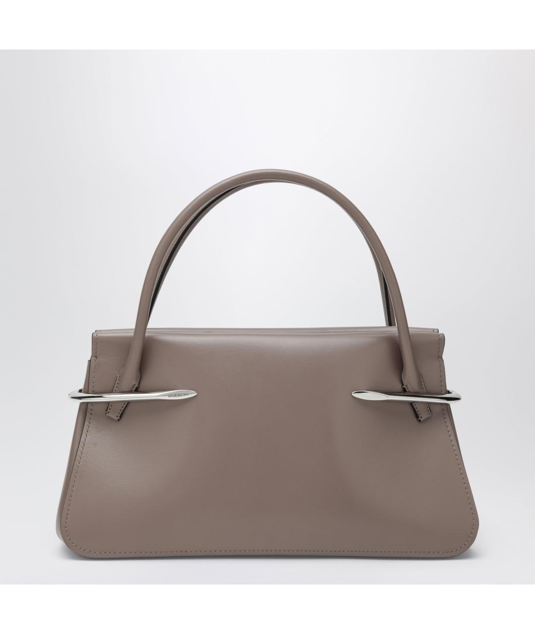 GIVENCHY Серая кожаная сумка с короткими ручками, фото 3