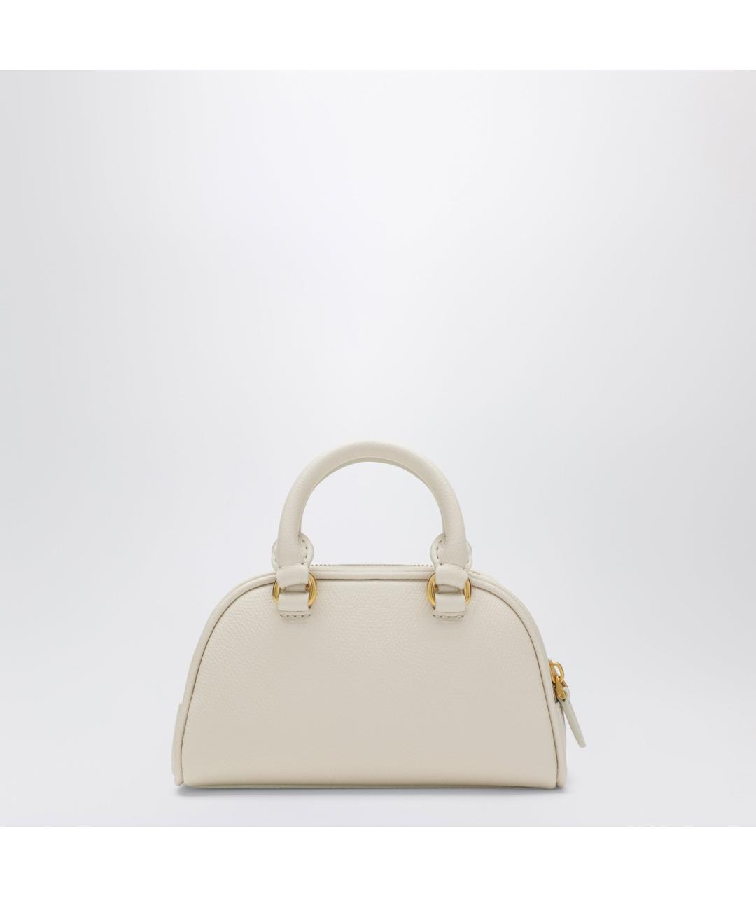 VALENTINO Белая кожаная сумка с короткими ручками, фото 2