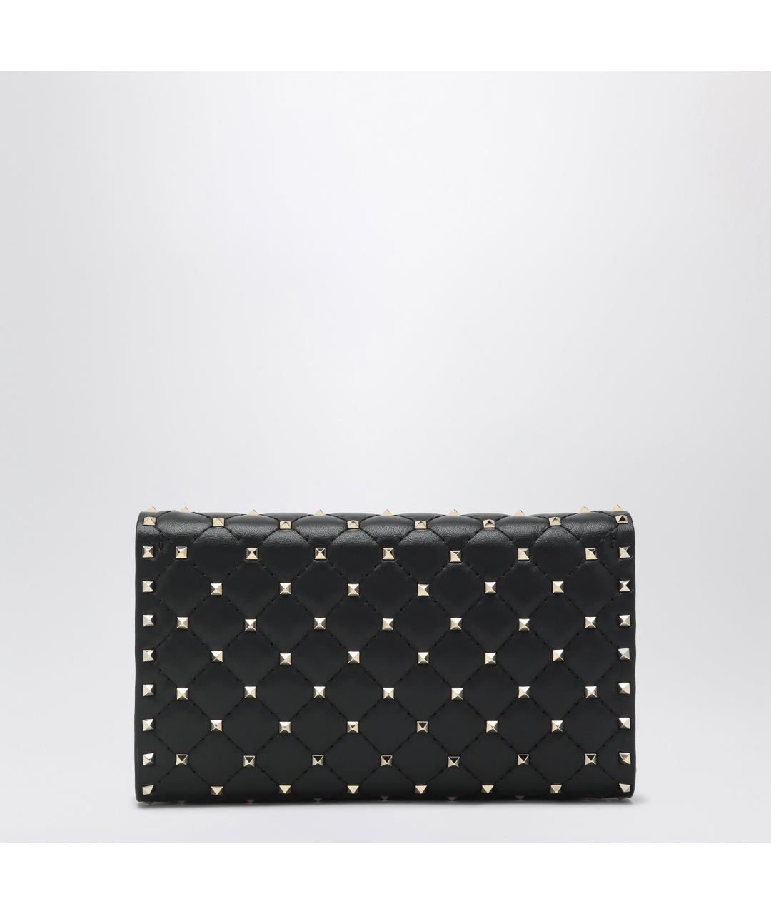 VALENTINO Черная кожаная сумка через плечо, фото 2