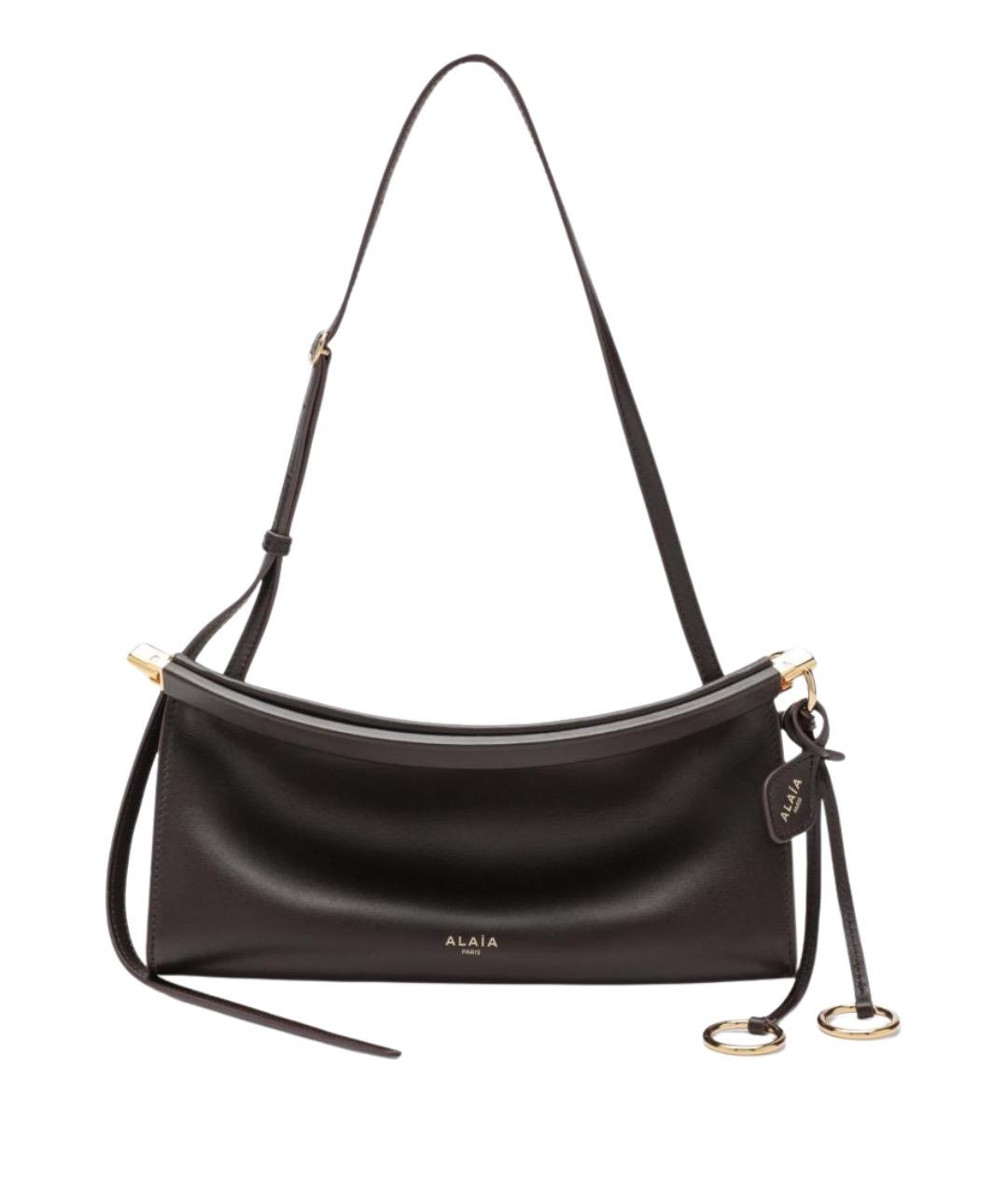 ALAIA Коричневая кожаная сумка с короткими ручками, фото 1