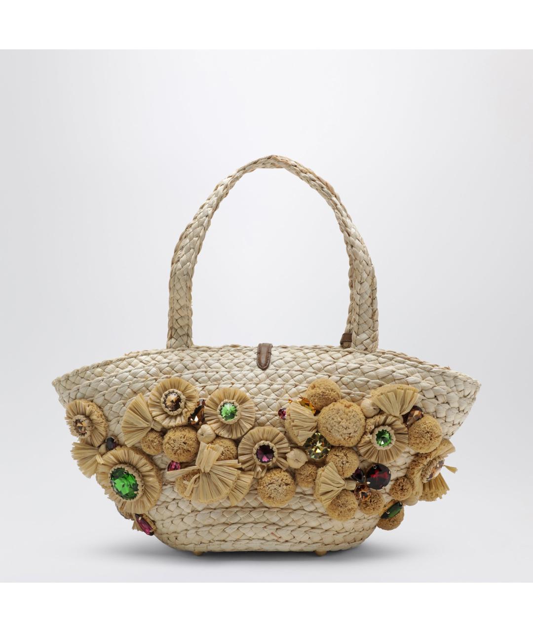 DOLCE&GABBANA Бежевая сумка с короткими ручками, фото 2