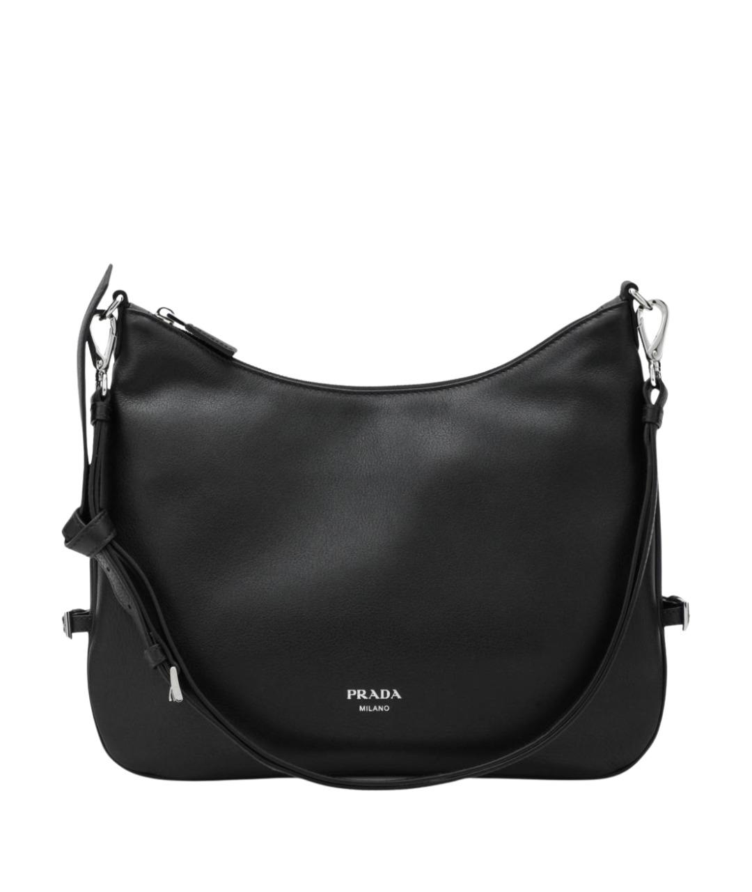 PRADA Черная кожаная сумка через плечо, фото 1