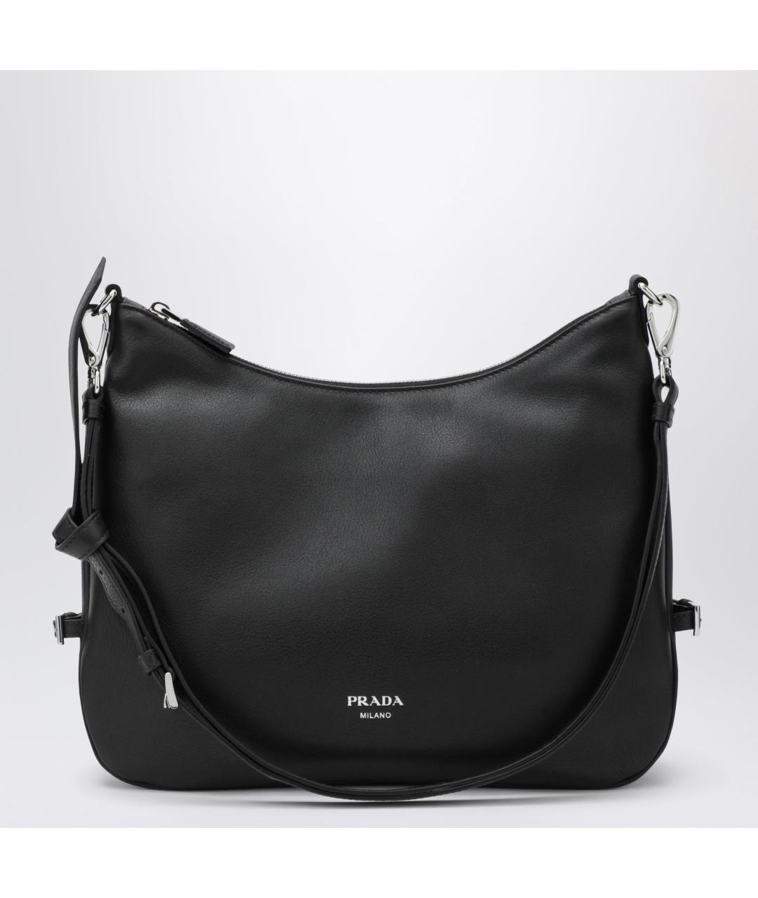 PRADA Черная кожаная сумка через плечо, фото 3