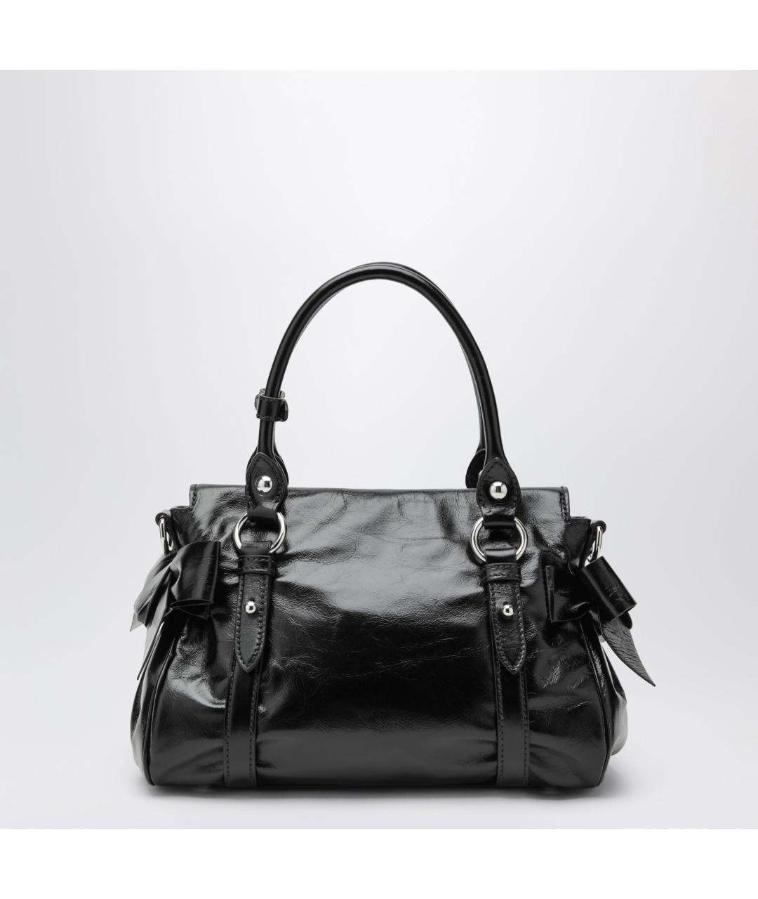 MIU MIU Черная кожаная сумка с короткими ручками, фото 2