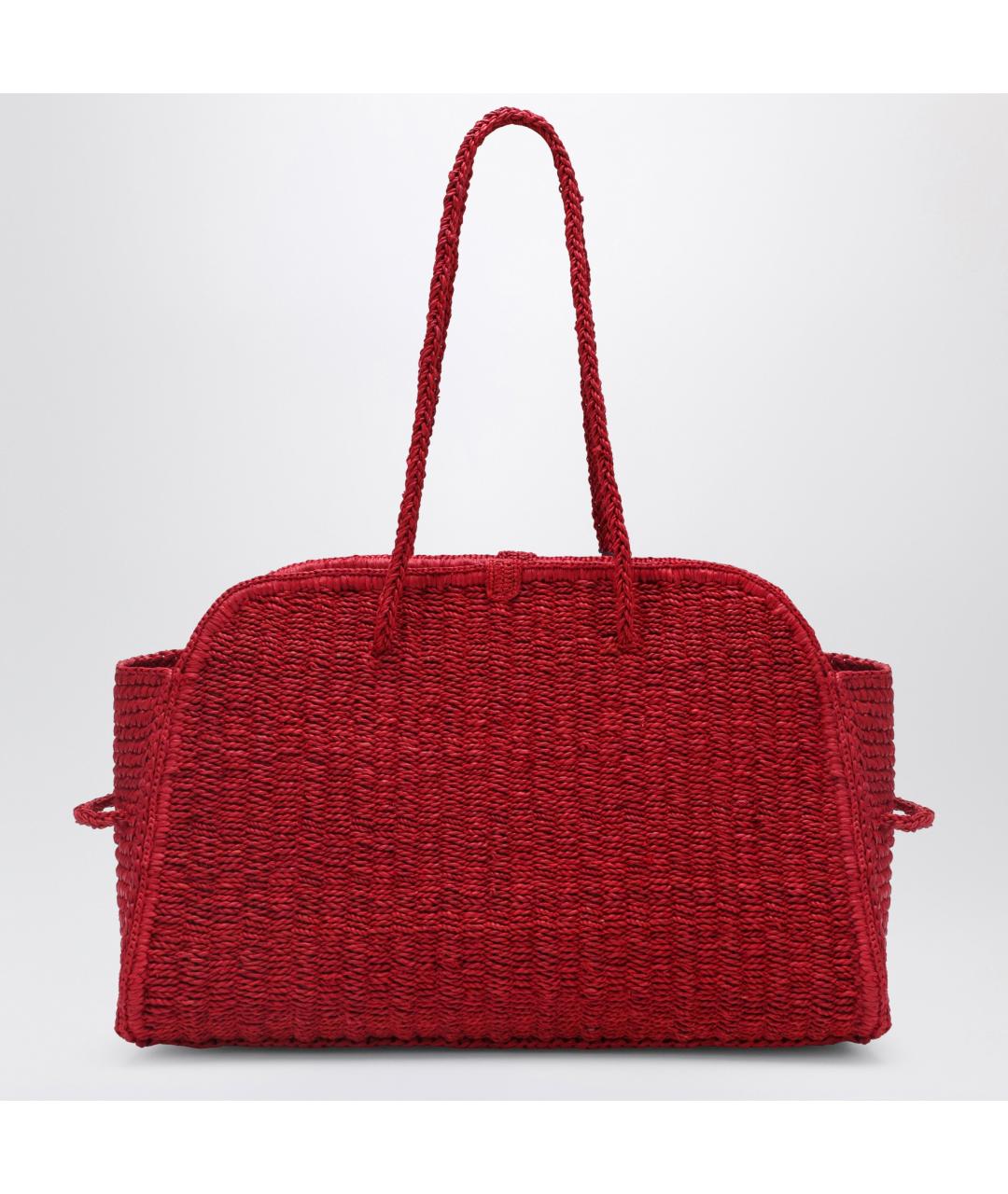 JACQUEMUS Красная пелетеная сумка с короткими ручками, фото 2