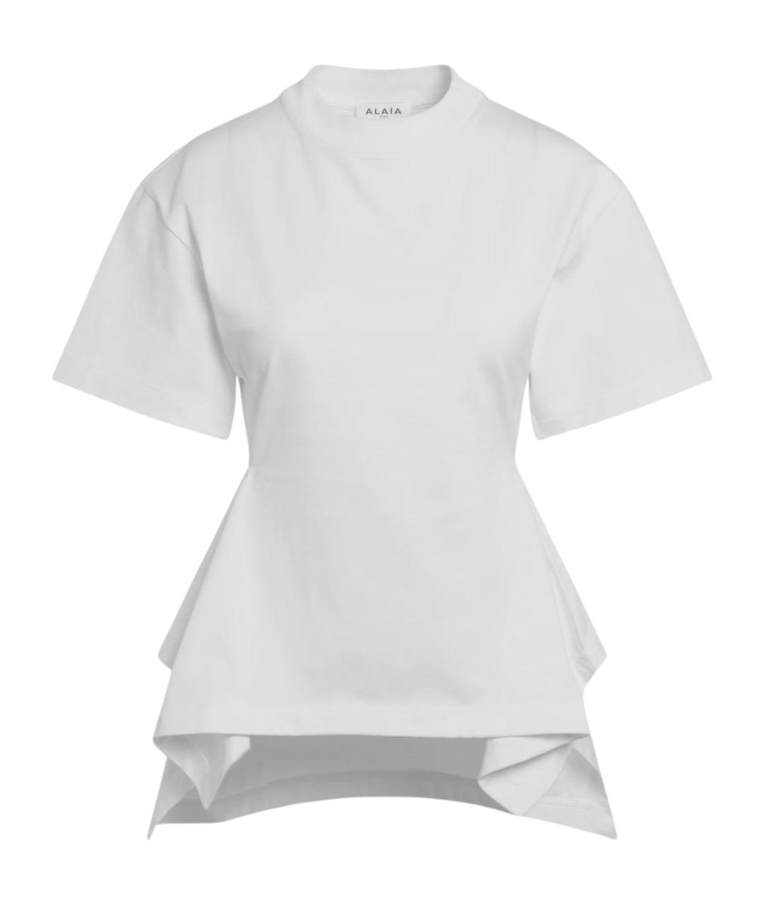 ALAIA Белая хлопковая футболка, фото 1
