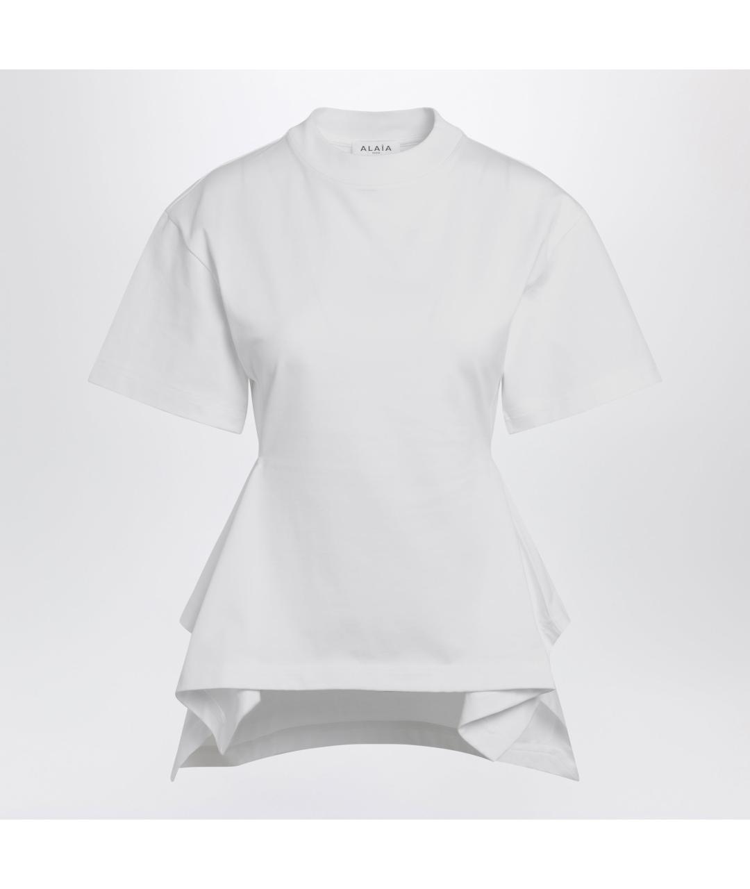 ALAIA Белая хлопковая футболка, фото 3