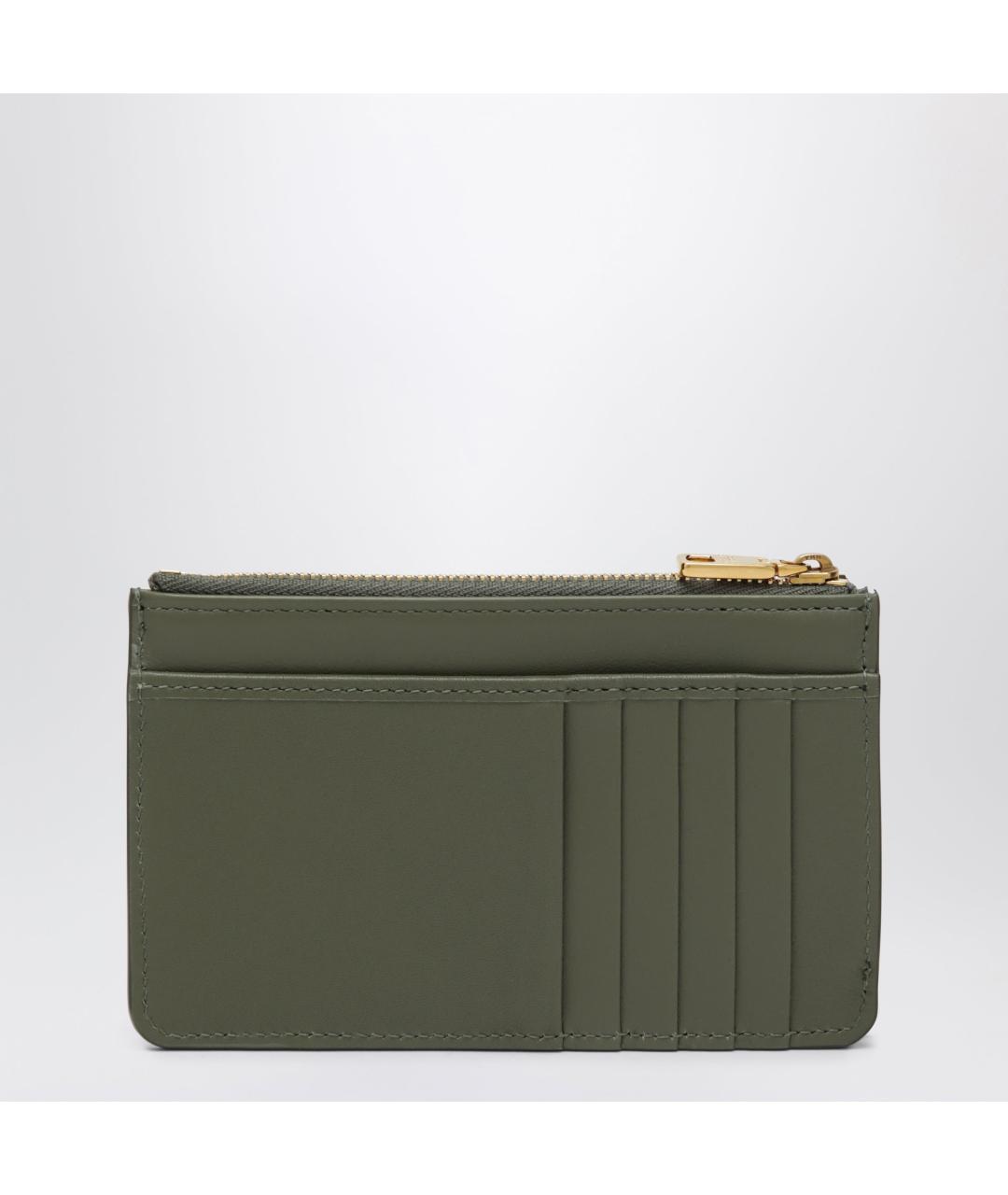 DOLCE&GABBANA Зеленый кожаный кардхолдер, фото 2