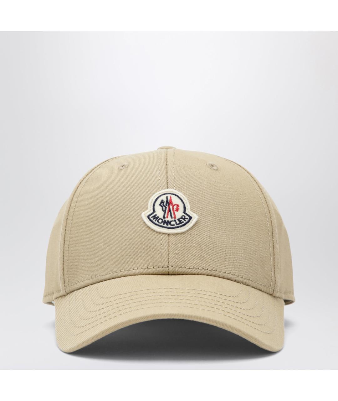 MONCLER Бежевая хлопковая кепка, фото 2