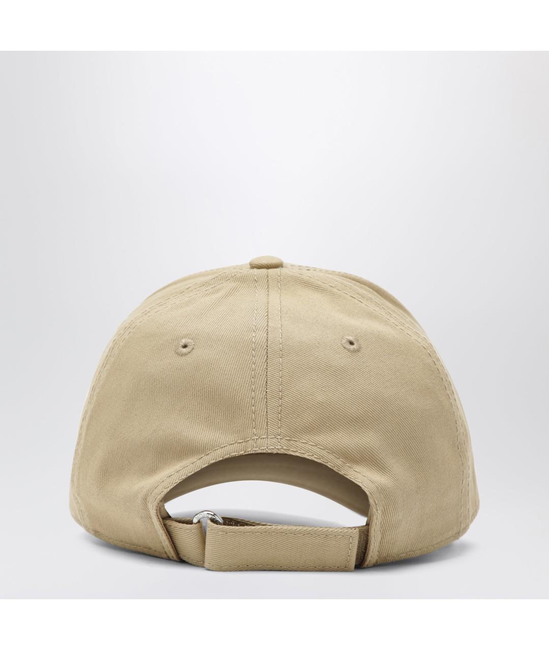 MONCLER Бежевая хлопковая кепка, фото 3