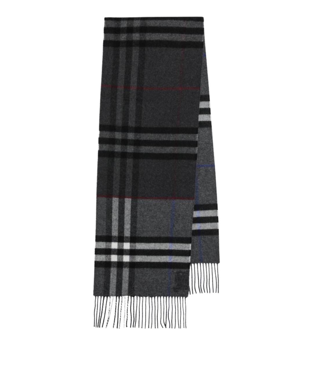 BURBERRY Серый кашемировый шарф, фото 1