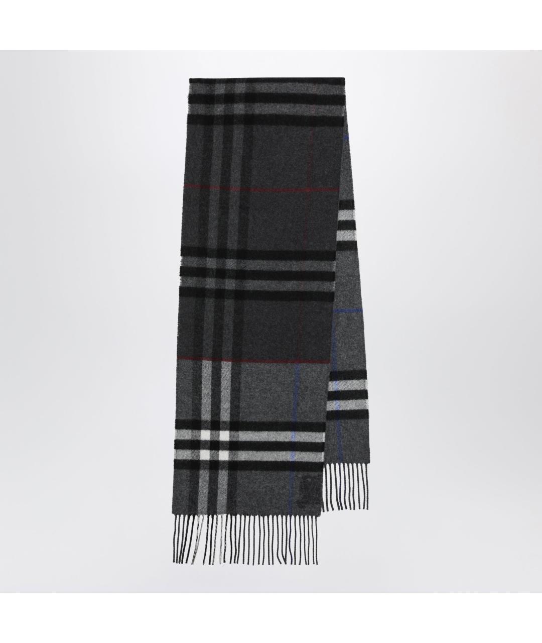 BURBERRY Серый кашемировый шарф, фото 3