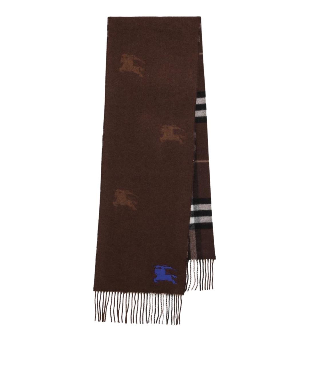 BURBERRY Коричневый кашемировый шарф, фото 1