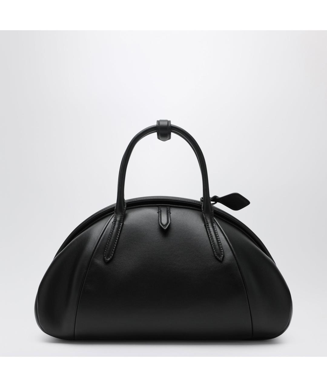 ALAIA Черная кожаная сумка с короткими ручками, фото 2