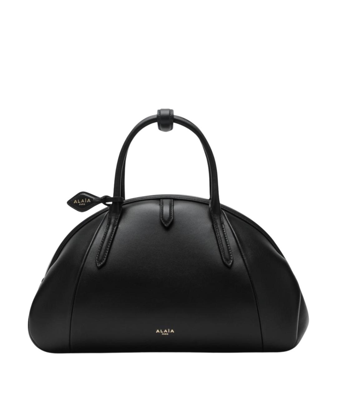 ALAIA Черная кожаная сумка с короткими ручками, фото 1