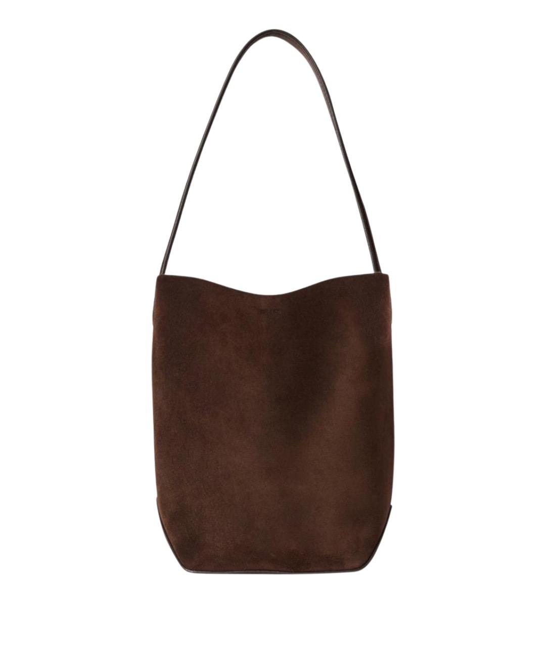 THE ROW Коричневая замшевая сумка тоут, фото 1