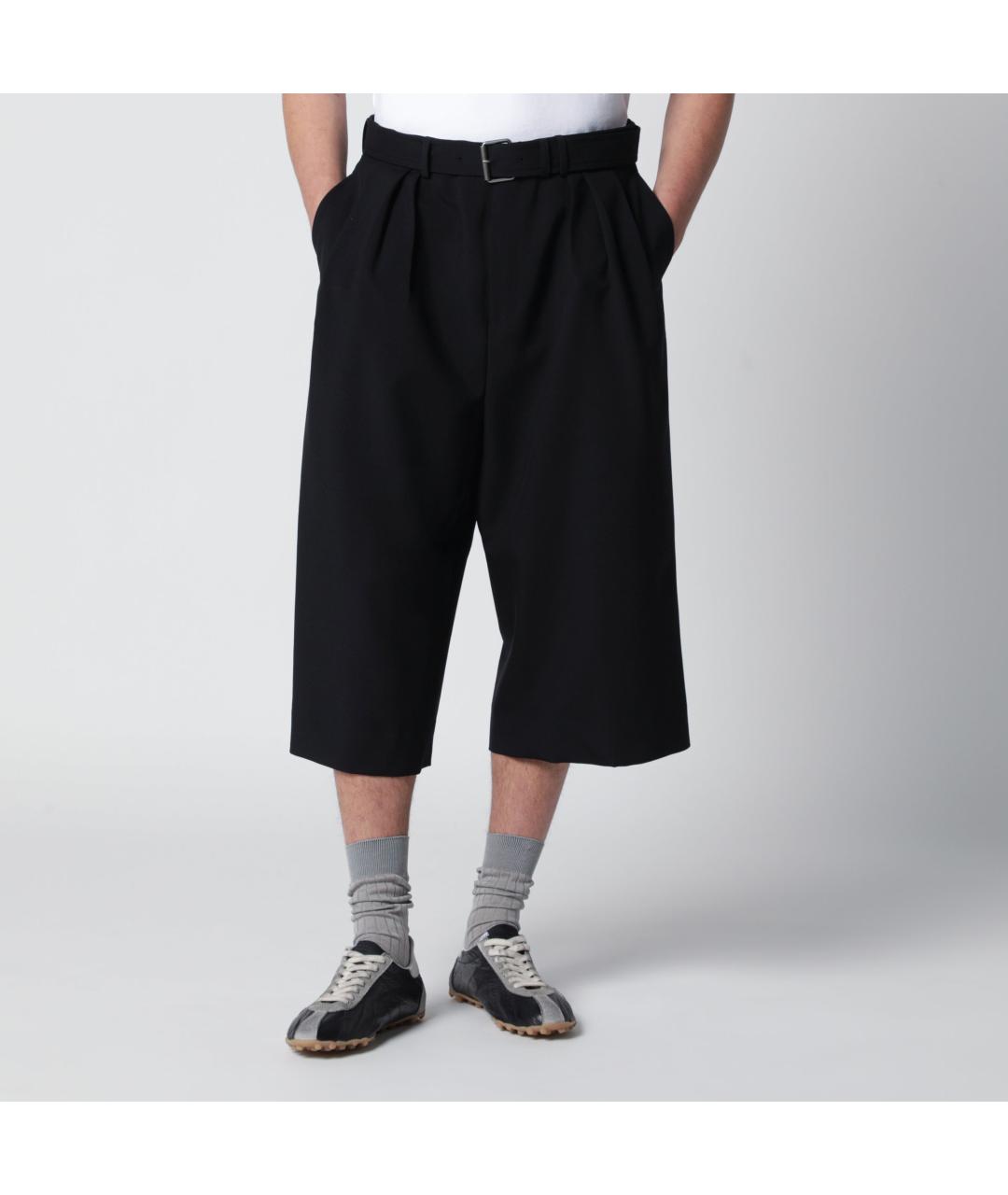 DRIES VAN NOTEN Черные шерстяные шорты, фото 3