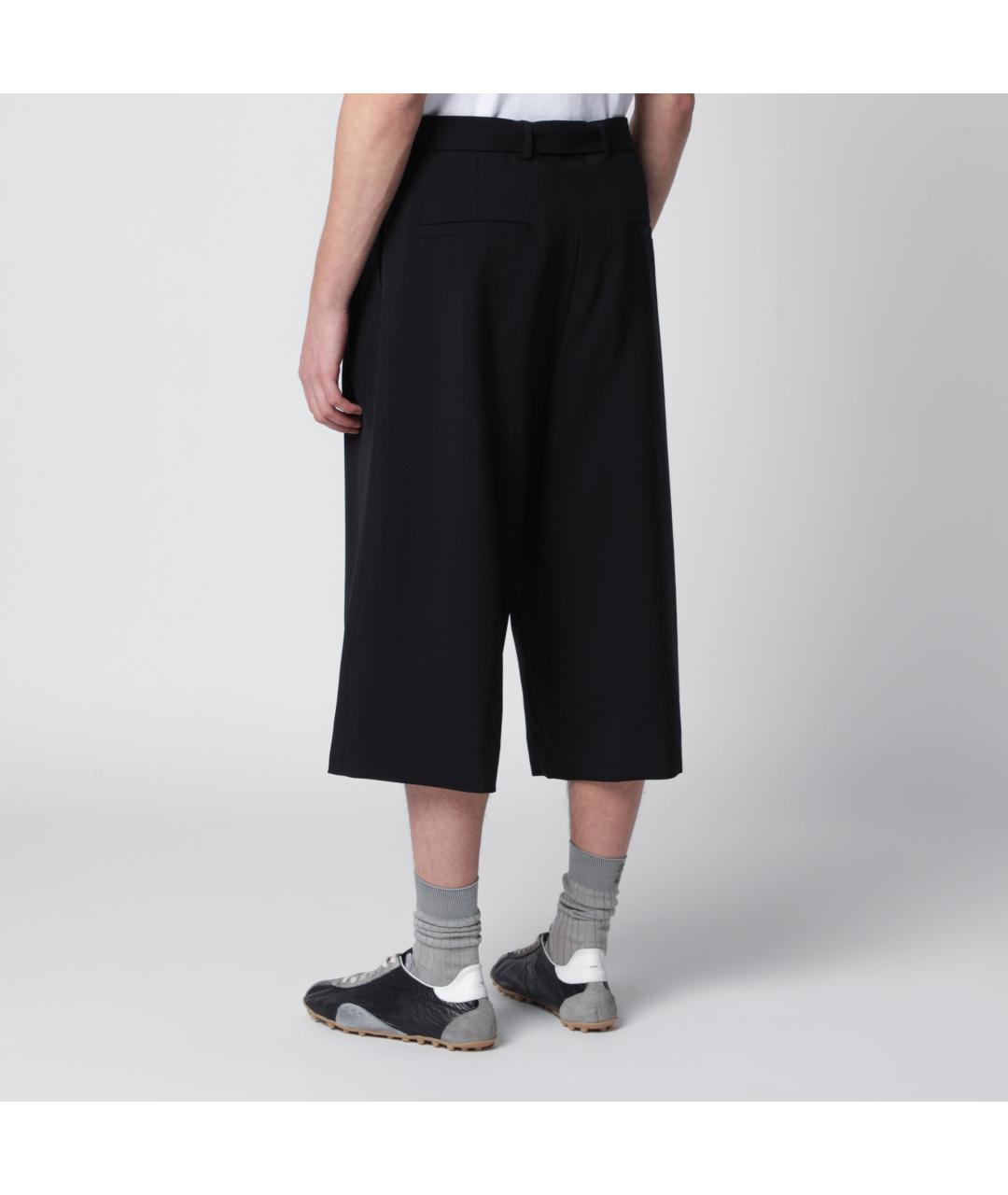 DRIES VAN NOTEN Черные шерстяные шорты, фото 2