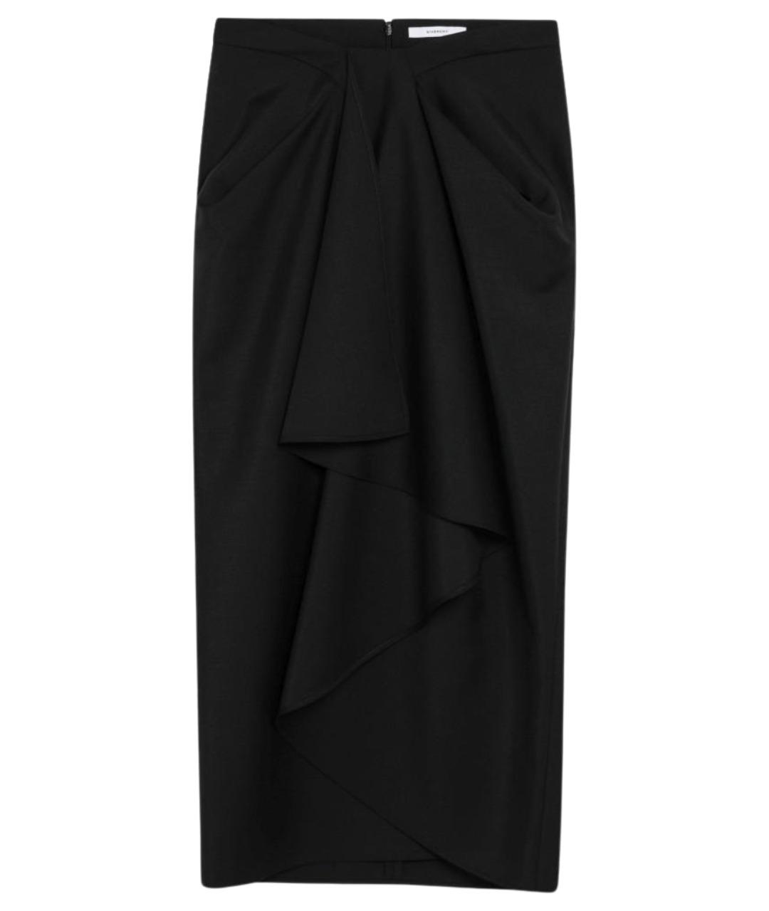 GIVENCHY Черная шерстяная юбка миди, фото 1