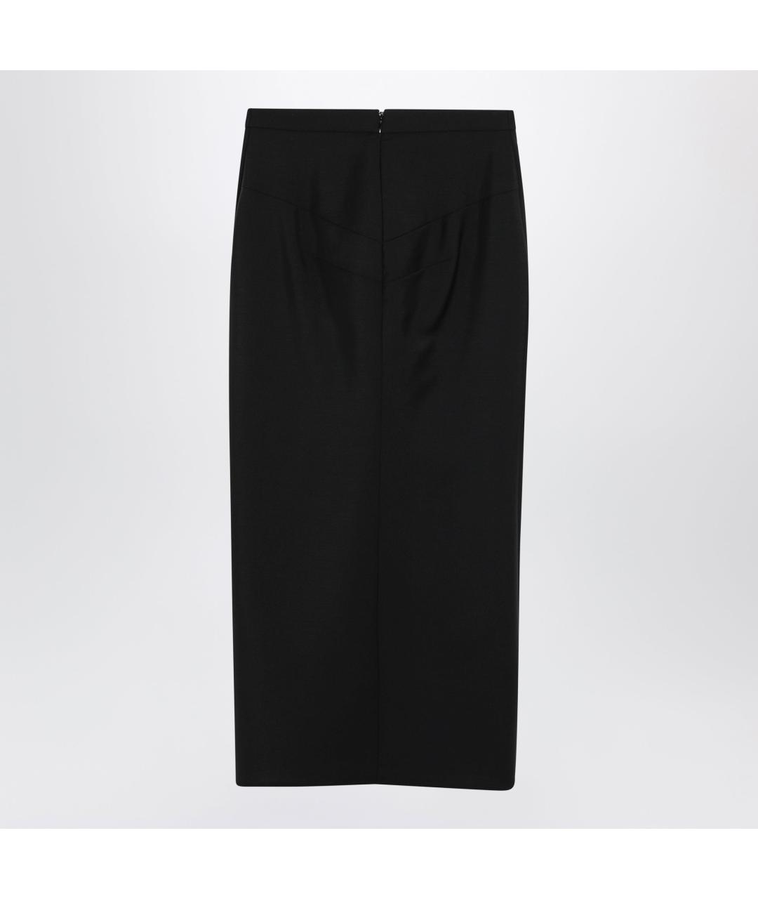 GIVENCHY Черная шерстяная юбка миди, фото 2