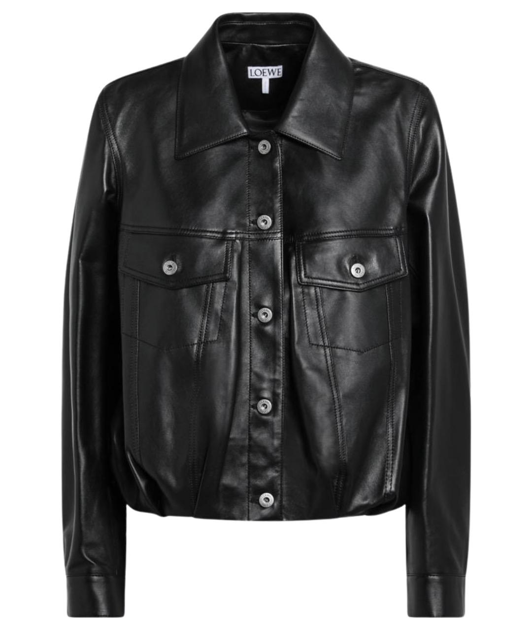 LOEWE Черная кожаная куртка, фото 1