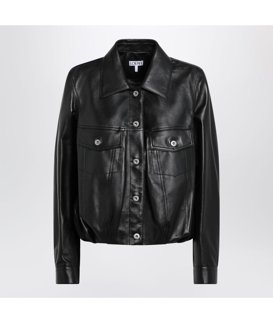 LOEWE Черная кожаная куртка, фото 3