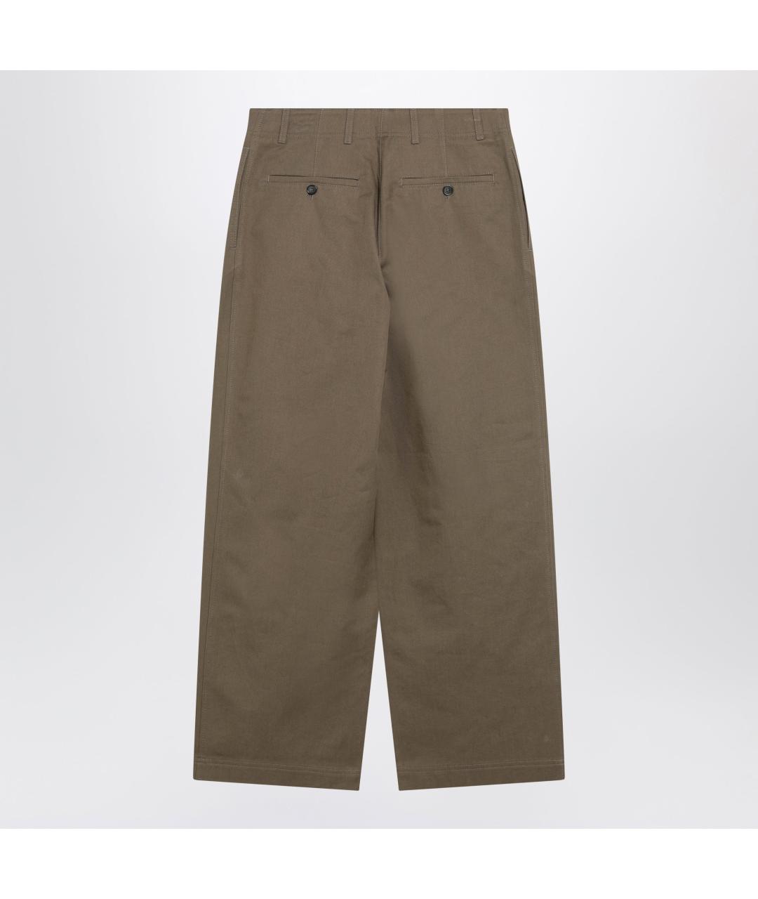 TOTEME Коричневые хлопковые прямые брюки, фото 3