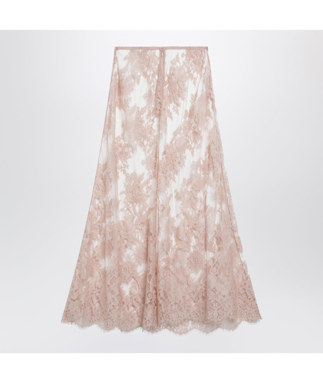 DOLCE&GABBANA Розовая хлопковая юбка макси, фото 2