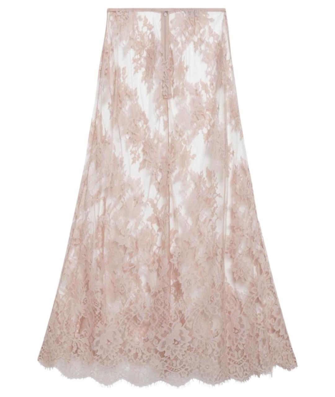 DOLCE&GABBANA Розовая хлопковая юбка макси, фото 1