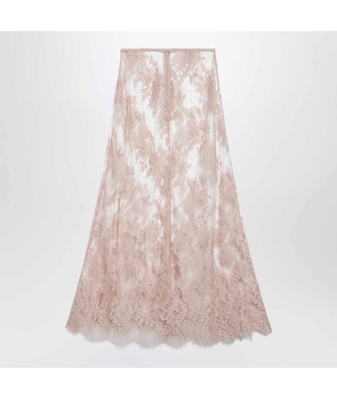 DOLCE&GABBANA Розовая хлопковая юбка макси, фото 3