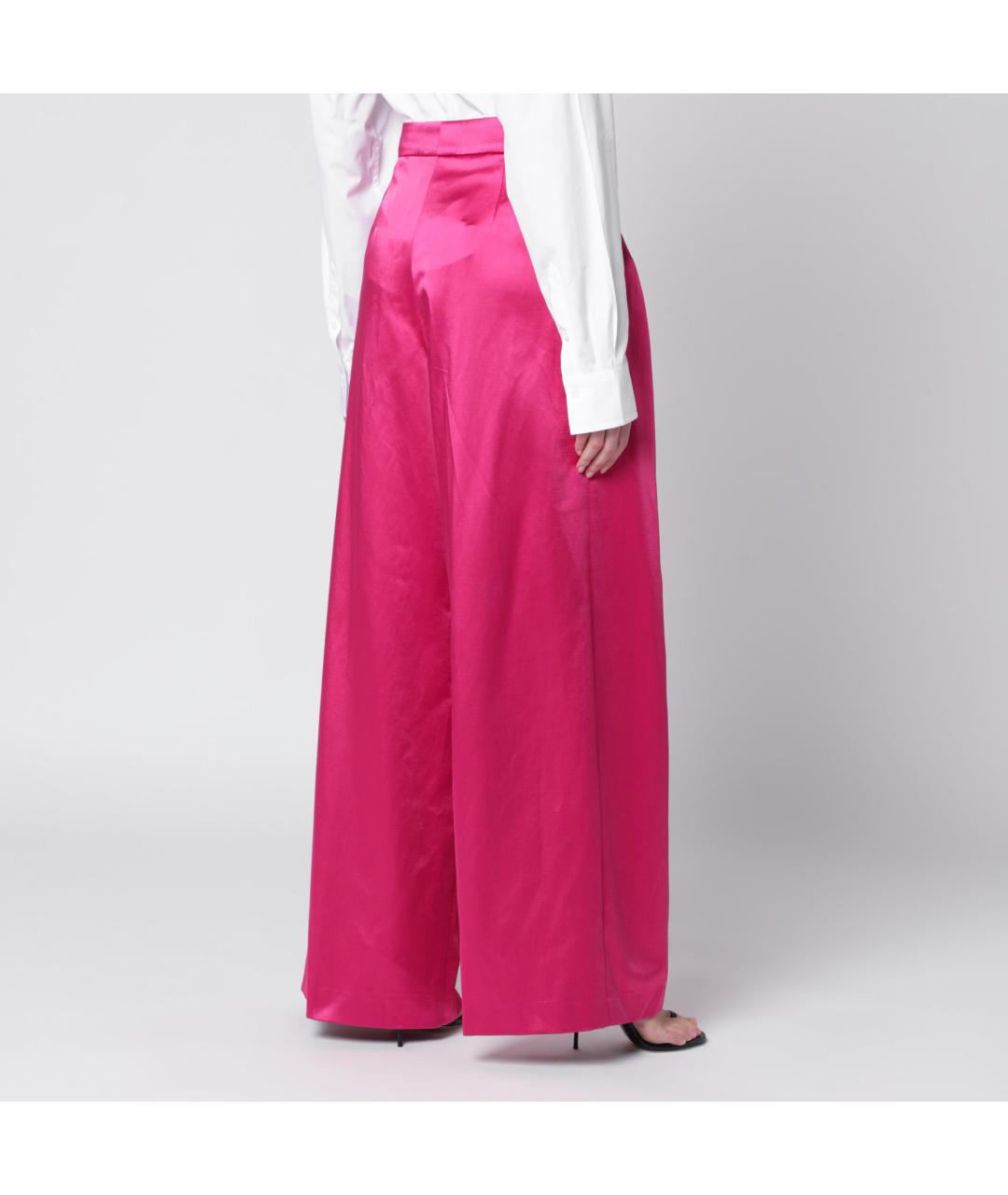 DRIES VAN NOTEN Розовые прямые брюки, фото 2