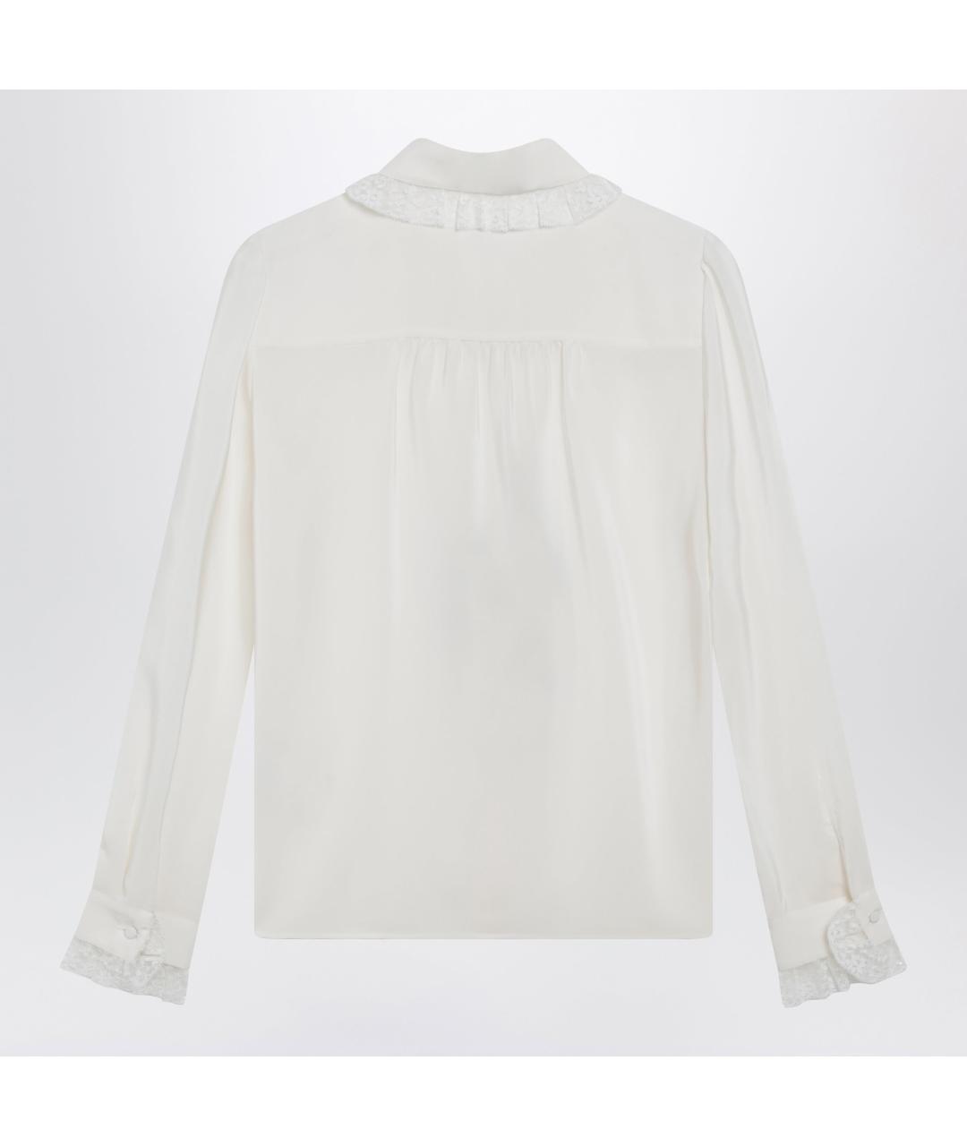 DOLCE&GABBANA Белая шелковая рубашка, фото 2