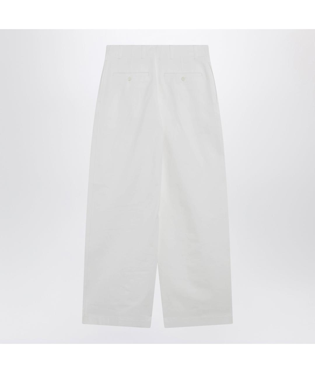 TOTEME Белые хлопковые прямые брюки, фото 3