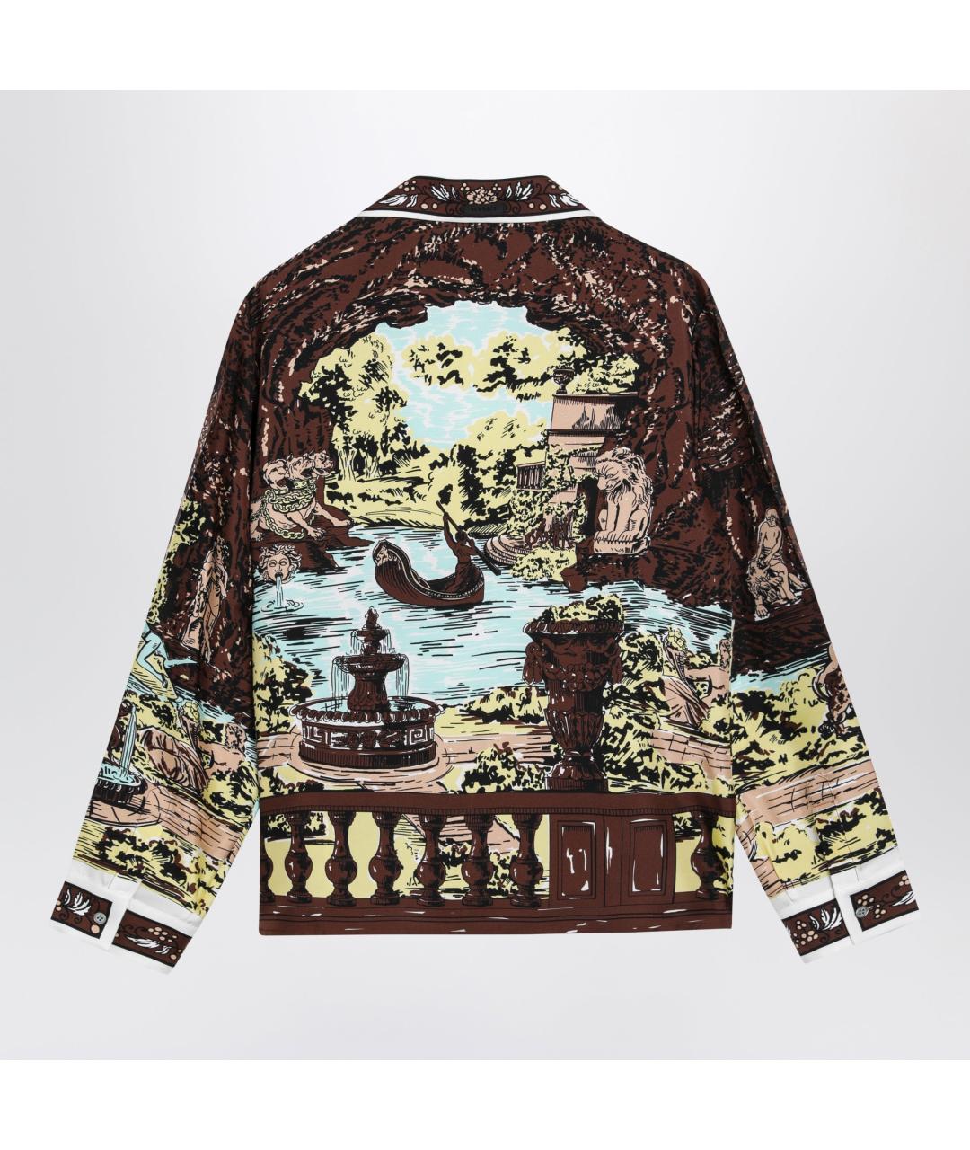 VERSACE Мульти шелковая кэжуал рубашка, фото 2