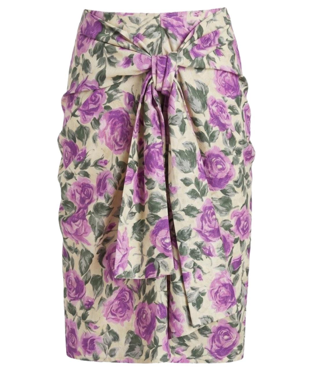 CHLOE Мульти шелковая юбка миди, фото 2