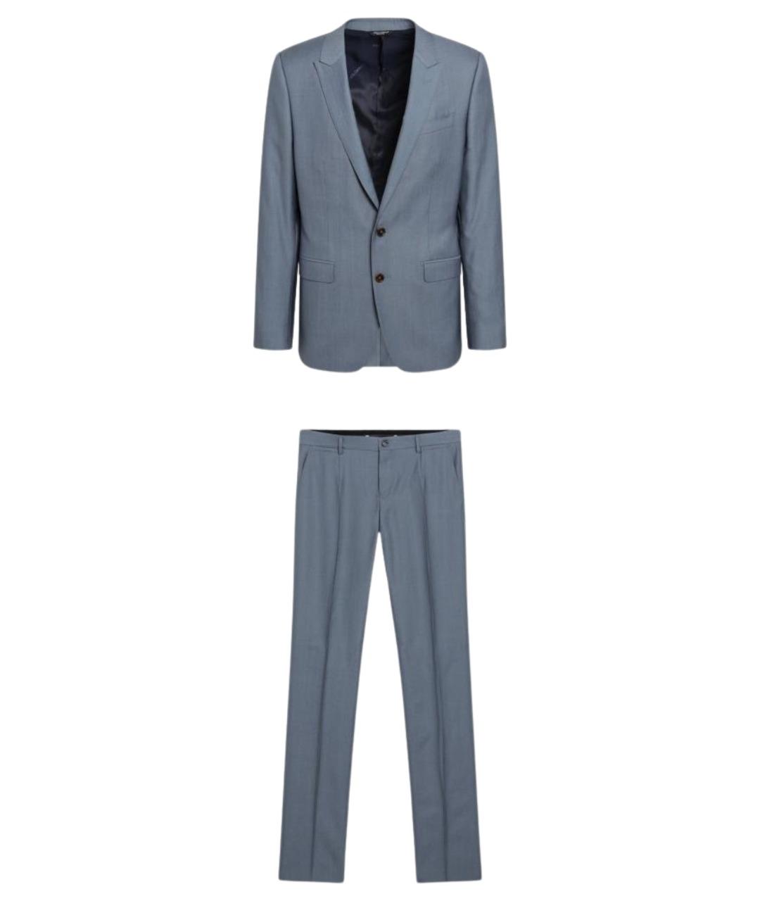 DOLCE&GABBANA Синий классический костюм, фото 1